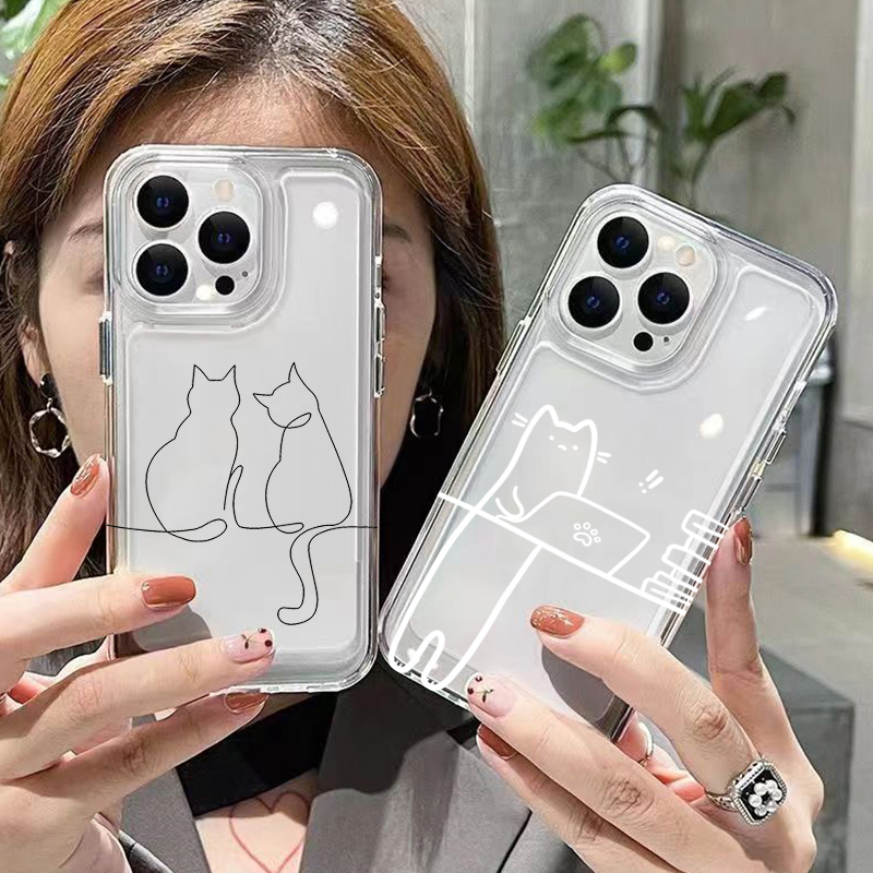 Phone Cases Xiaomi 15 - Sevimli Çizgili Kedi Tasarımlı Darbeye Dayanıklı