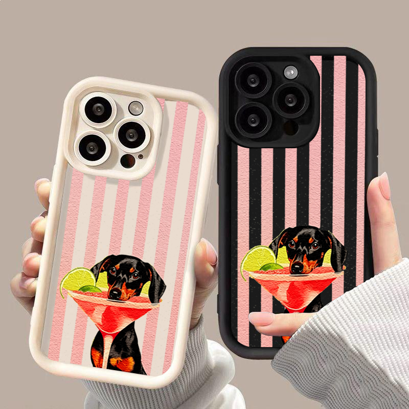 Phone Cases Xiaomi 15 - Sevimli Köpek Çizgili Baskılı Darbeye Dayanıklı
