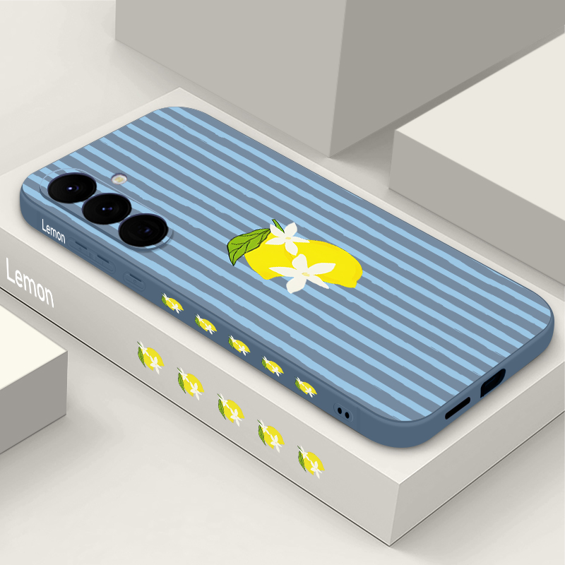 Phone Cases Galaxy A16 5G - Çizgili Limon Baskılı TPU Telefon Kılıfı
