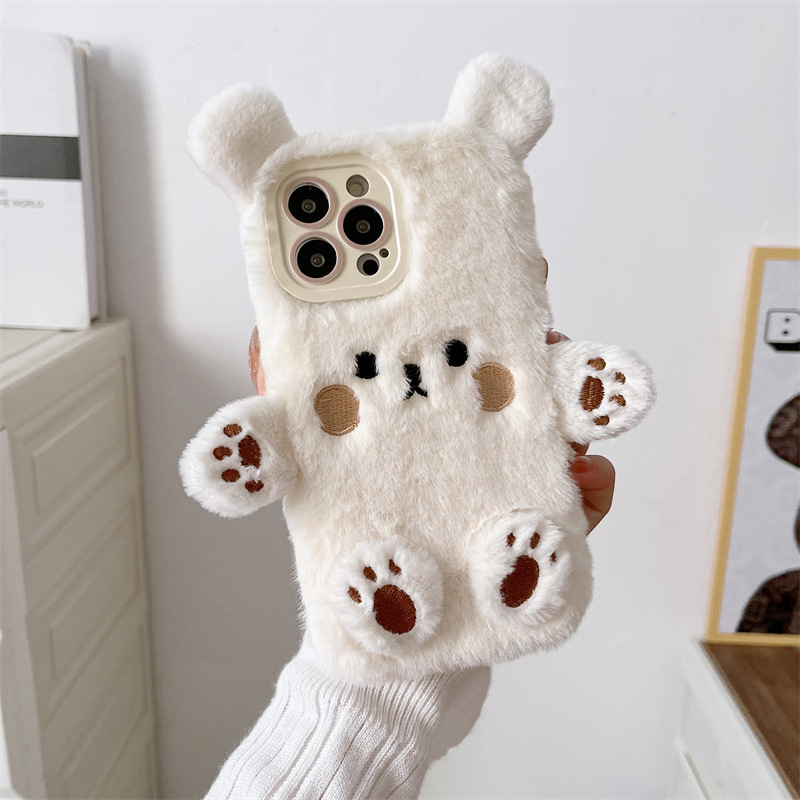 Kore 3D Çizgi Film Ayı Tüylü P - Phone Cases For Iphone 16 incelemesi ve fiyatı