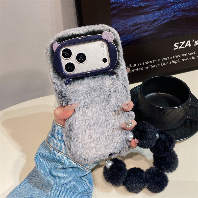 Lüks Düz Renkli Kürklü Peluş T - Phone Cases For Iphone 16 incelemesi ve fiyatı